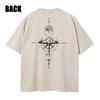 Y2k Men Washed Vintage Tshirt Black Streetwear Skull Graphic Print T Shirt Harajuku Tshirt Summer Short-sleeve Tees