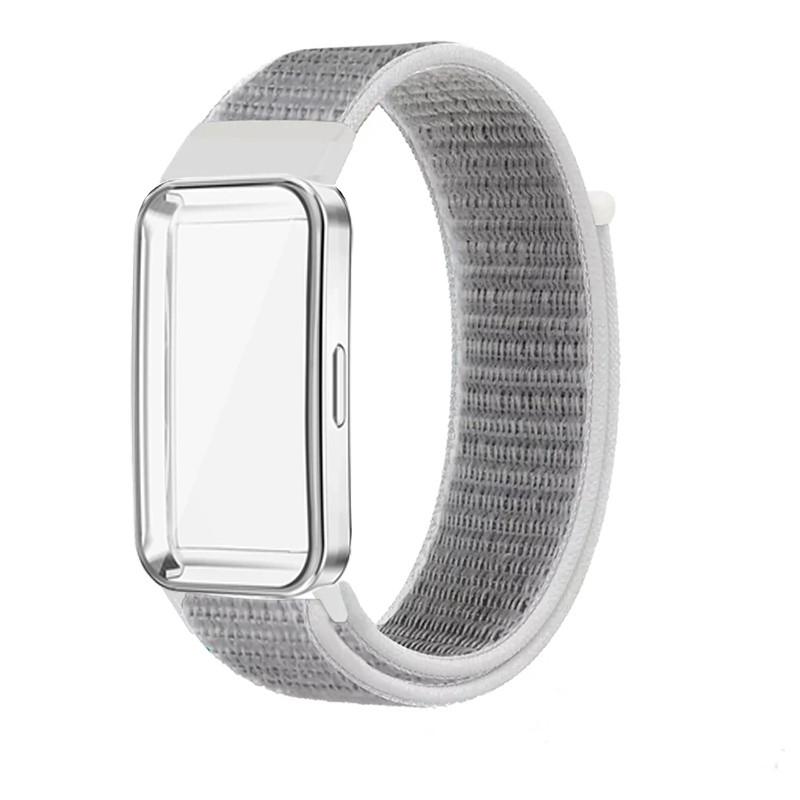 Nylon Loop Strap with TPU Protection Shell Cover for Huawei Band 10 9 8 Strap Bracelet Wristband Correa for Huawei Band10