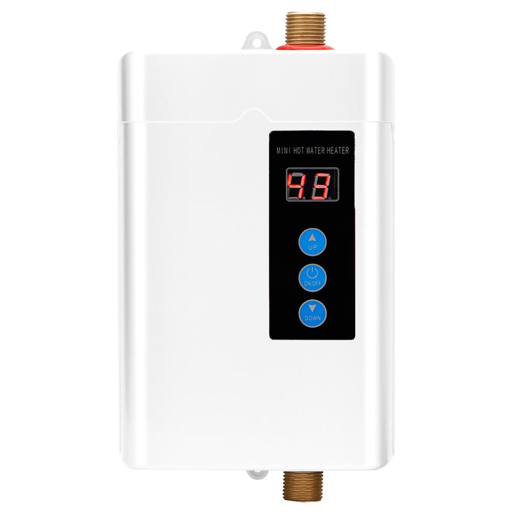 Household Mini Electric Water Heater Instant Tankless Water Heater Heating MachineWhite EU Plug
