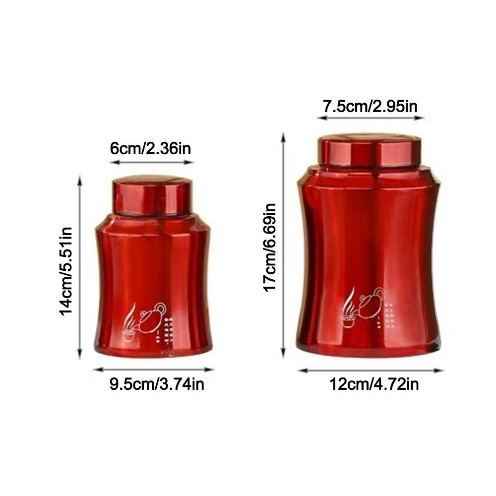 Large Capacity Tea Tin Threaded Port Sealed Tea Can Portable Tea Jar for Home&Travel