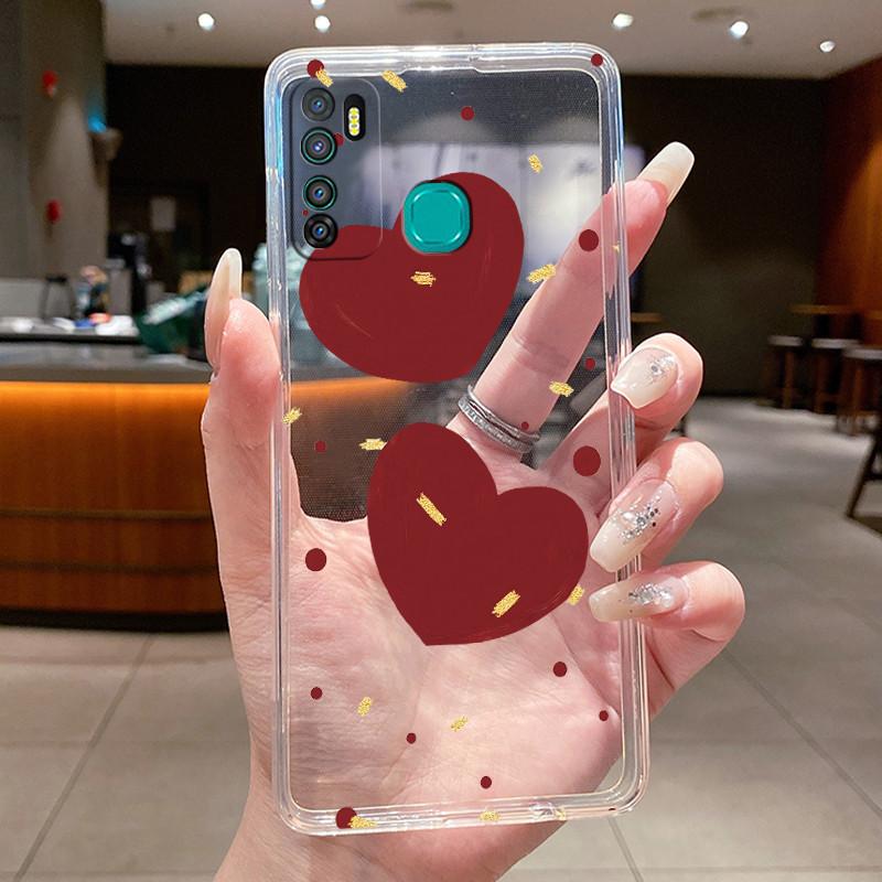 For Infinix Hot 9 Hot9 Pro 9 Play Hot 8 Cases Elegant Flower Butterfly Bow Phone Cover Soft Silicone Transparent TPU Jelly Case