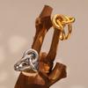La. Muses Double-layer Winding Knotted Stainless steel Fashionable Women's Ring 18K Gold-plated Waterproof Jewelry Gift