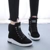 Boots Women Ankle Boots Warm PU Plush Winter Woman Shoes Sneakers Flats Lace Up Ladies Shoes Women Short Snow Boots