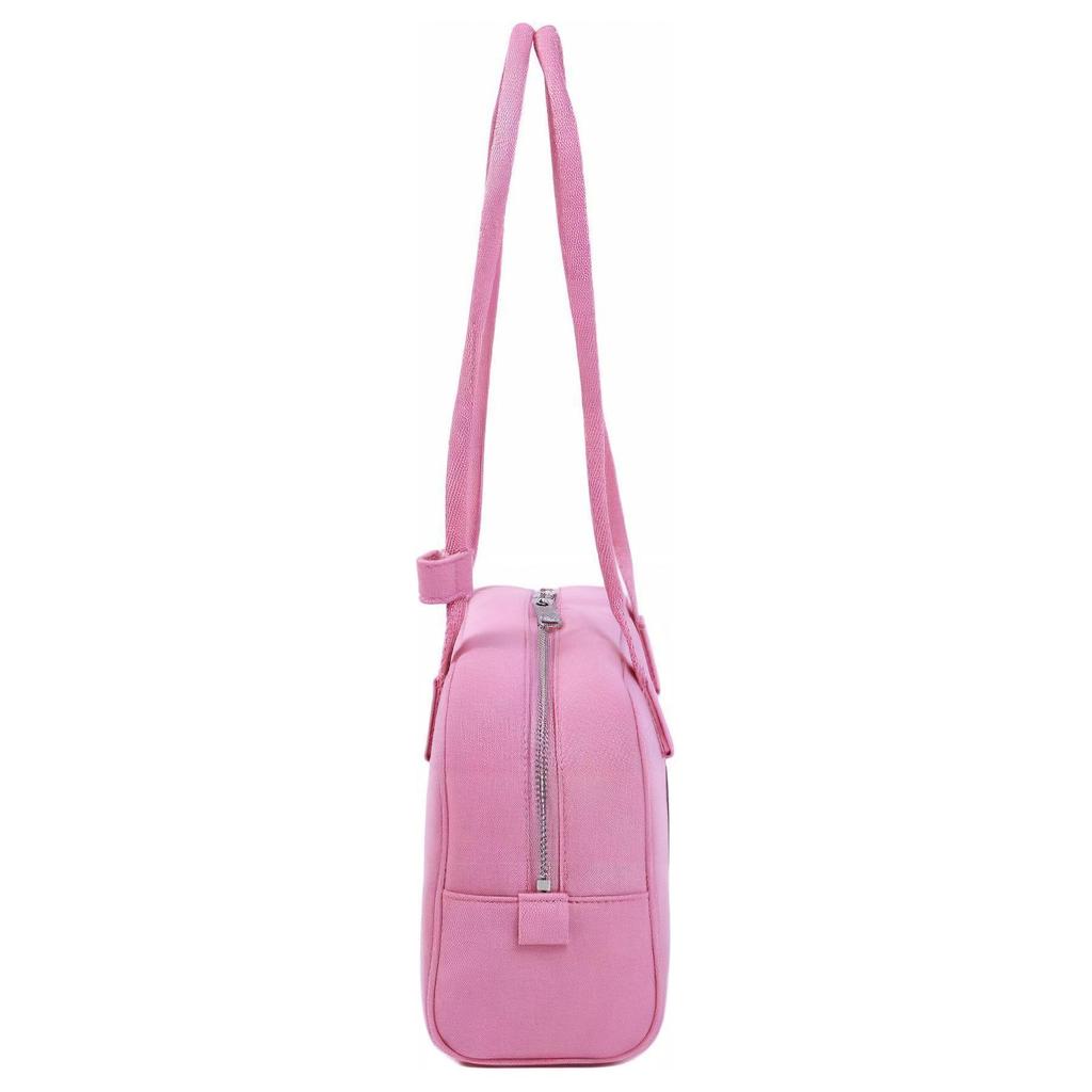 MLB Модный тренд Застежка-молния Полиэстер Сумка-тоут через плечо Обычные женские сумки Глубокий розовый 3ABQL054N-07PKD