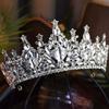 New Bride's Crown Crystal Super Sparkling High End Main Thread Hair Accessory Wedding Makeup and Styling Light Luxury Crown