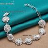 Silver Rose Chain Bracelet for Women