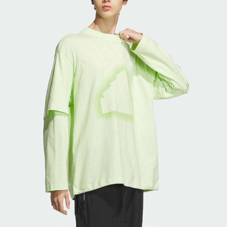 adidas Мужской топ с длинными рукавами Future Style, цвет лайм-зеленый JD3239
