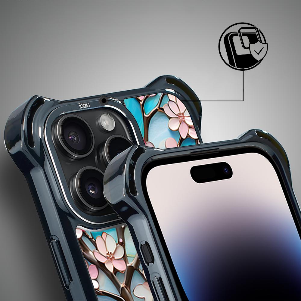 Etui Do Iphone 14 Pro Max Ibizu Dropguard Ultra Z Magsafe, Barwy Szkła, Księżycowa Wiśnia
