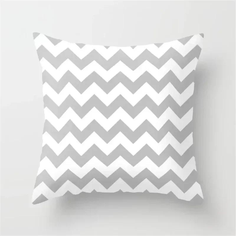 Abstract Geometric Striped Double-Sided Printed Pillow Cover Short Plush Suitable Living Rooms Bedrooms Sofa Throw Cushion Cover