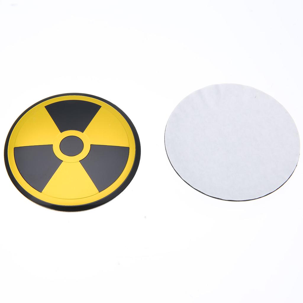 4 шт. символ предупреждения о ядерной опасности, центральная крышка ступицы колеса, эмблема, наклейка, наклейка