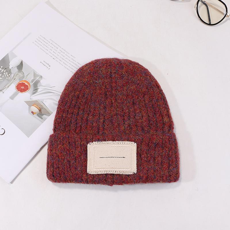 Hats for Women In Autumn and Winter Warm Face Showing Small Wool Hat Big Head Versatile Ear Protection Knitted Hat Student Korean Style Cold Hat Men
