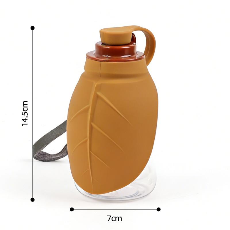 Portable Dog Water Bottle 300ml, Stainless Steel Pet Travel Water Bottle Dispenser for Walking, Hiking and Outdoor, Portable Water Bowl for Large Dogs
