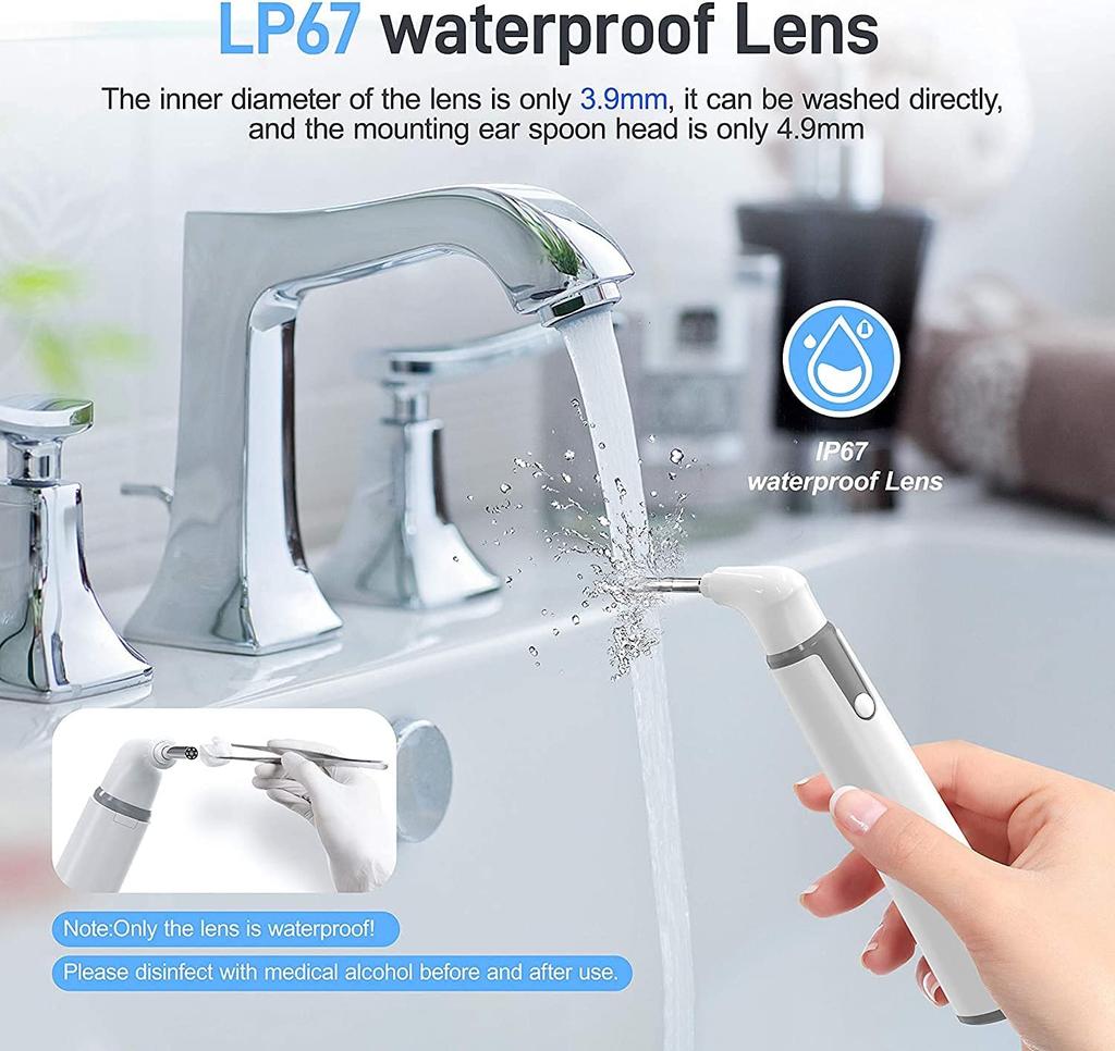 Визуальный ушной эндоскоп Wi-Fi беспроводной отоскоп для удаления ушной серы 3,9 мм 720P Фотосъемка Видео Совместимость с IOS Android