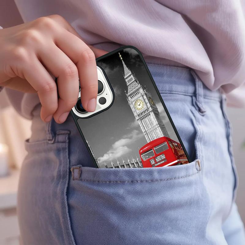 London Red Telephone Bus Big Ben Phone Case For iPhone 17 Air 15 16e 14 13 Pro Max Coque 12 11 Pro Max PLUS cover