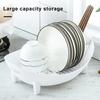 Сушка для посуды Большая вместимость Прочная несущая конструкция с приподнятым пазом Приподнятая опорная плита Чаша Контейнер для хранения столовых приборов Кухонные принадлежности