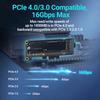 Карта-адаптер PCIE to NVMe X1, PCI Express 4.0/3.0 16 Гбит/с к M.2 2280/60/42/30 SSD-конвертер с металлическим профилем-кронштейном