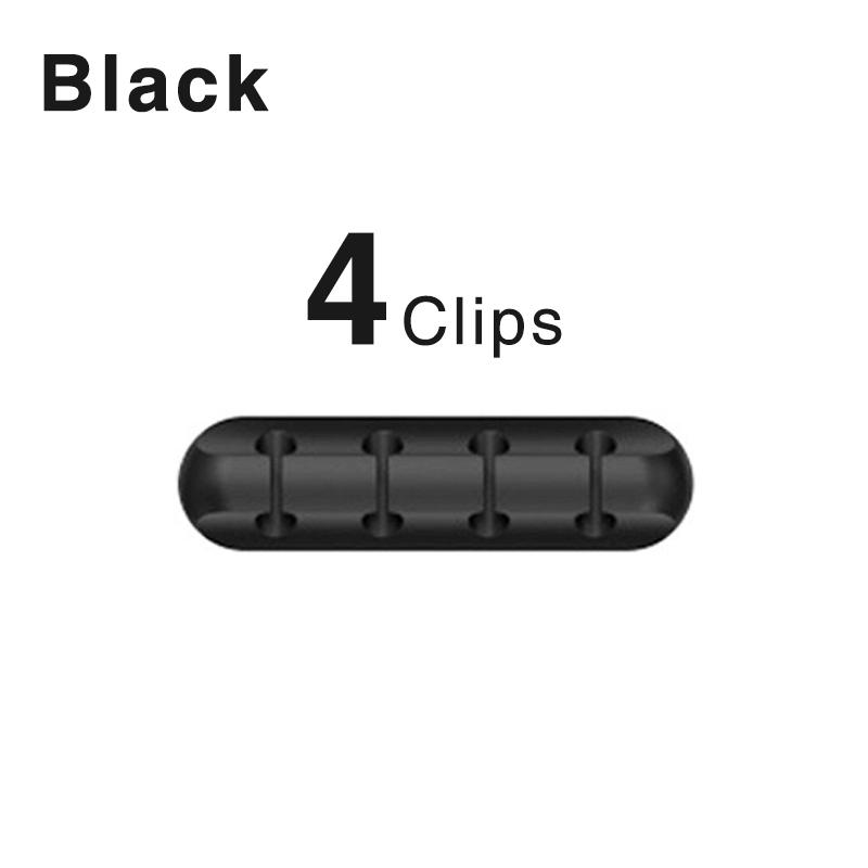 Silicone Cable Organizer USB Cable Winder Desktop Tidy Management Clips Cable Holder
