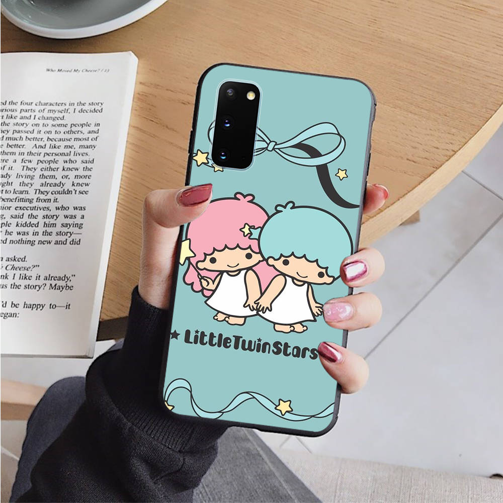 AH49 Little Twin Stars черный чехол для Samsung Note 20 Lite S24 Ultra S23 S22 A05 A06 A11 A71 A15 A16 A13 A24 A25 A33 A52 A53 M55 M35 Sofe Cover