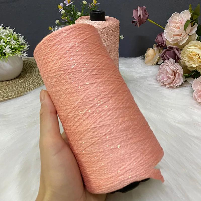 250 г Красивая блестящая льняная пряжа золотого и серебряного цвета для ручного вязания крючком, тонкая швейная нить для летнего кардигана, накидки