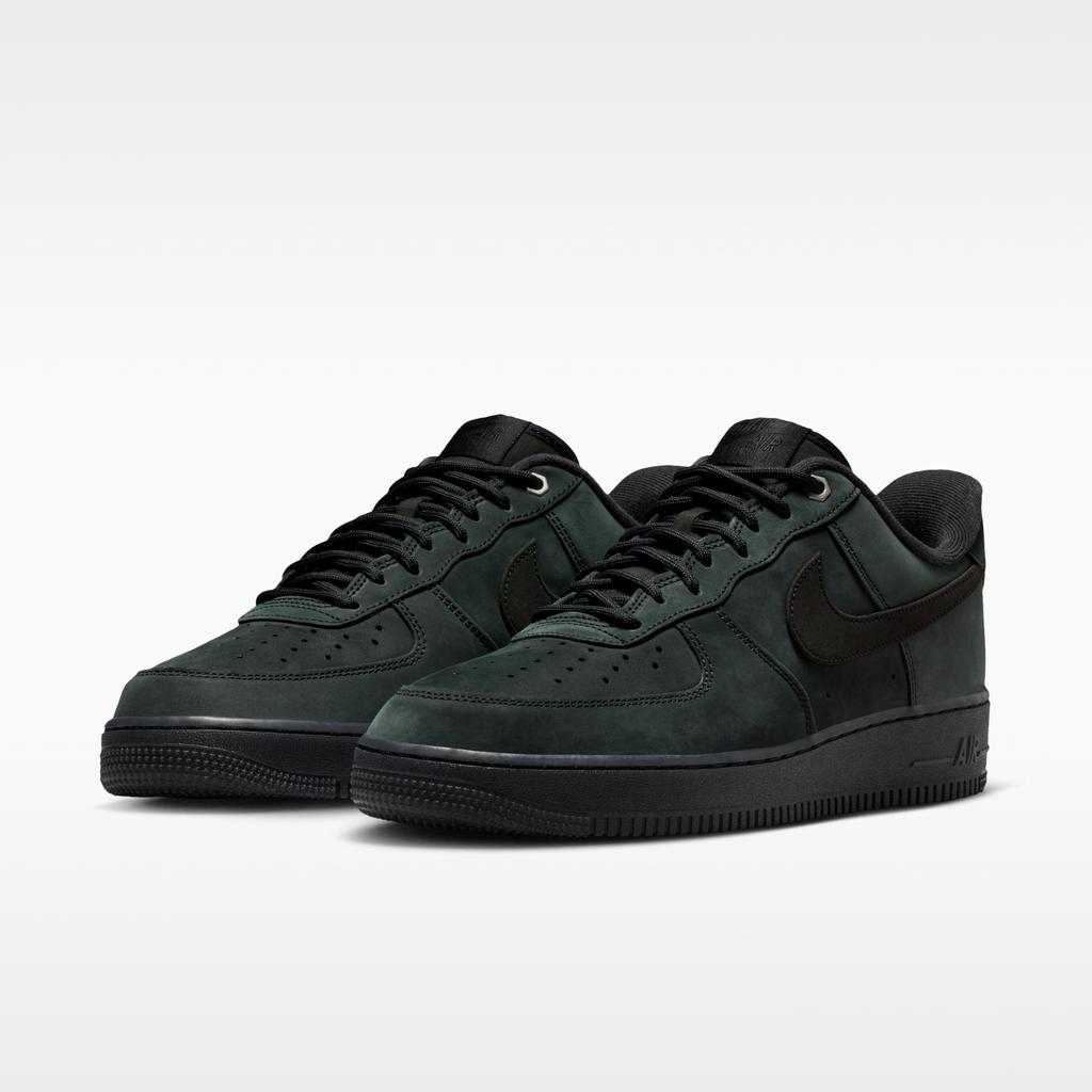 Nike Air Force 1 Low '07 WB Тройной черный Нубук