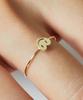 Helene Jewelry Кольцо 14K Улыбающееся Сердце Miss Кольцо с Золотой Нитью (Тип Б)