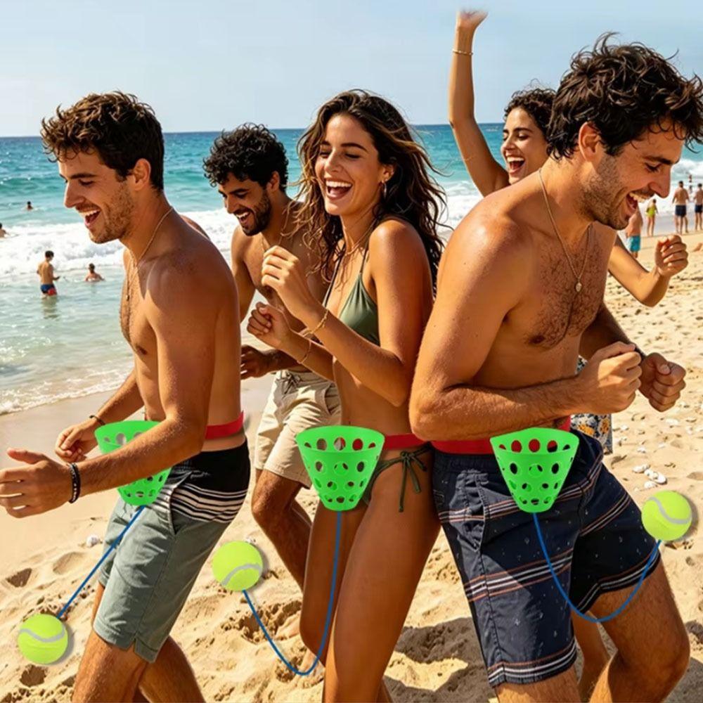 Eye Waist Coordination Waist Ball Game Multiplayer Interactive Hanging Ball Toss Game  Outdoor Toy