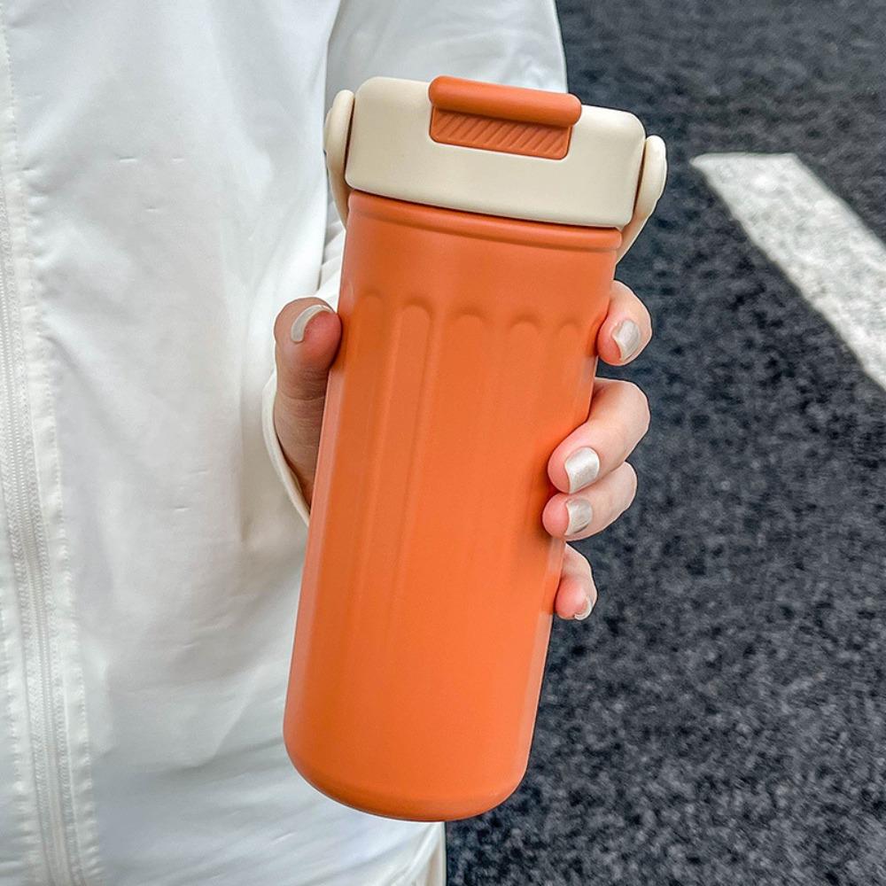 Термос из нержавеющей стали с изоляцией или охлаждением 500 мл, чашка для путешествий с трубочкой, для офиса