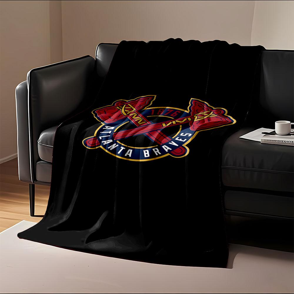 Atlanta Braves Logo Blanket print blanket soft and cozy perfect for the living room bed sofa or a nap,gift