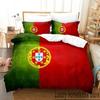 3D Print Portugal Flag Bedding Set Boys Girls Twin Queen King Size Duvet Cover Pillowcase Bed Boys Adult Home Textileextile