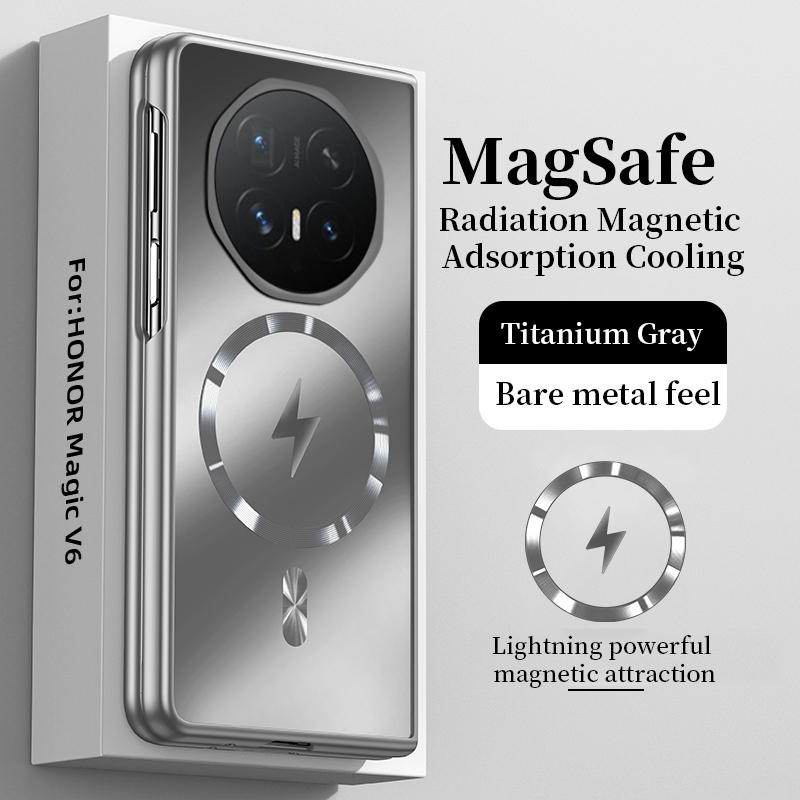 Чехол-абсорбер для беспроводной зарядки Magsafe для Honor Magic V6, для Honor Magic V5 V3 V2, матовый, безрамный, тонкий, с защитой объектива