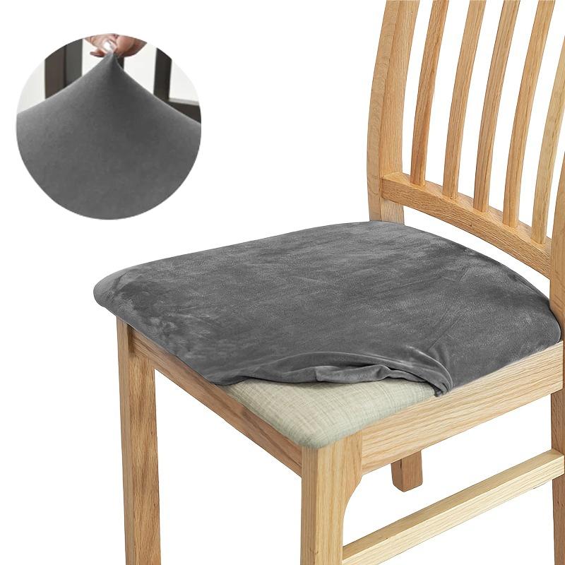 High Stretch Velvet Chair Seat Cover Protector Slipcover For Dining Room Living Room Office Kitchen Banquet Chairs