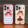 Мультяшный Милый M-milky P-pekochan Чехол для Телефона Для IPhone 17 16 15 14 13 12 Pro MAX Матовый Ударопрочный Задняя Панель Противоударный Матовый Чехол