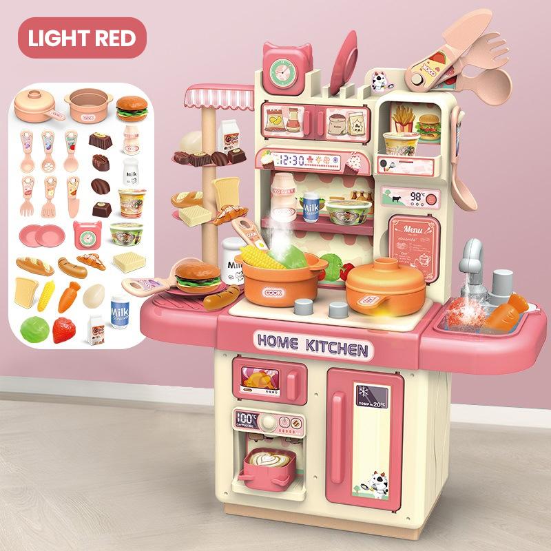 Игровой набор Детская кухня Симулятор кулинарной игрушки с эффектом пара и светом для детских игрушек и подарков