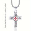 Vintage Fashion Crusader Freemason Men's Pendant Minimalist Cross Necklace Men's Fashion Pendant Necklace