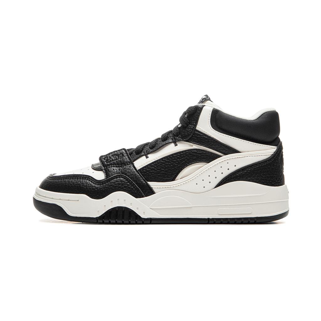 Li Ning Moon White HI Кеды для скейтборда Женские Средняя высота Черно-белые AGCU314-5