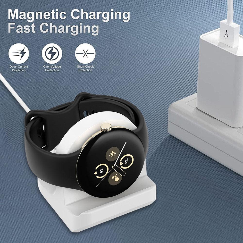 Подставка для зарядного устройства, силиконовая нескользящая подставка для зарядки, держатель для док-станции, подставка для зарядного устройства, держатель для Google Pixel Watch 3 41 мм 45 мм