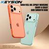 KEYSION Матовый прозрачный чехол для телефона конфетного цвета для iPhone 17 Pro Max Силикон+ПК Ударопрочная задняя крышка для iPhone 17 Pro 2025
