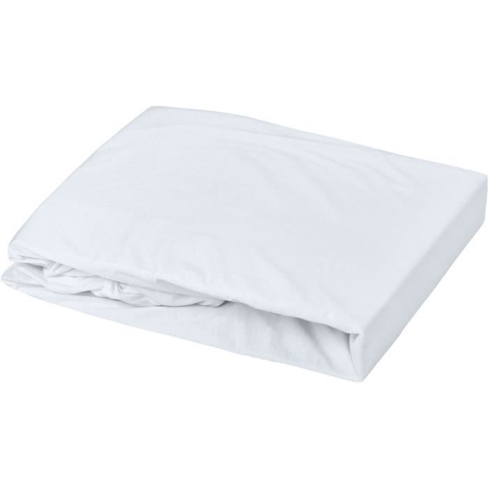 Drap housse - DOMIVA - 70 x 140 cm - Jersey - Light blue