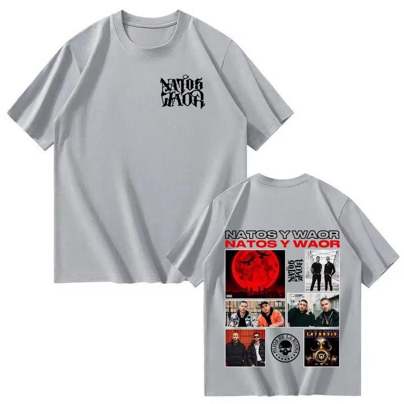 Singer NATOS WAOR Tour Album 2026 Merch Hipster Mens Womens Fashion Harajuku Round Neck Comfortable Shortsleeved top Fans Gift