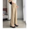 Summer Thin High Waist Suit Wide-leg Pants Women Straight Loose Trousers