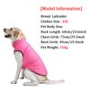Solid Pet Jacket Reversible Windproof Dog Coat Vest Winter Warm Button Costume For Large Dogs Labrador Golden Retriever Outfits