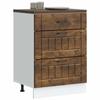 VidaXL Kitchen Cabinet Lucca Smoked Oak Engineered Wood, Sink Unit, Kitchen Cabinet with Drawer, Kitchen Furniture 854274