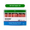 Niceden Стоматологические материалы Gutta Перча корневые штифты Эндодонтия Ватные насадки Стоматология GP Канал конус 02 04 06 #15-40 F1-F3