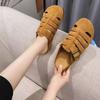Women's Shoes 2026 New Closed Toe Women Slippers Spring Autumn Rome Solid Solft Sole Flat Casual Comfortable Office Ladies Shoes