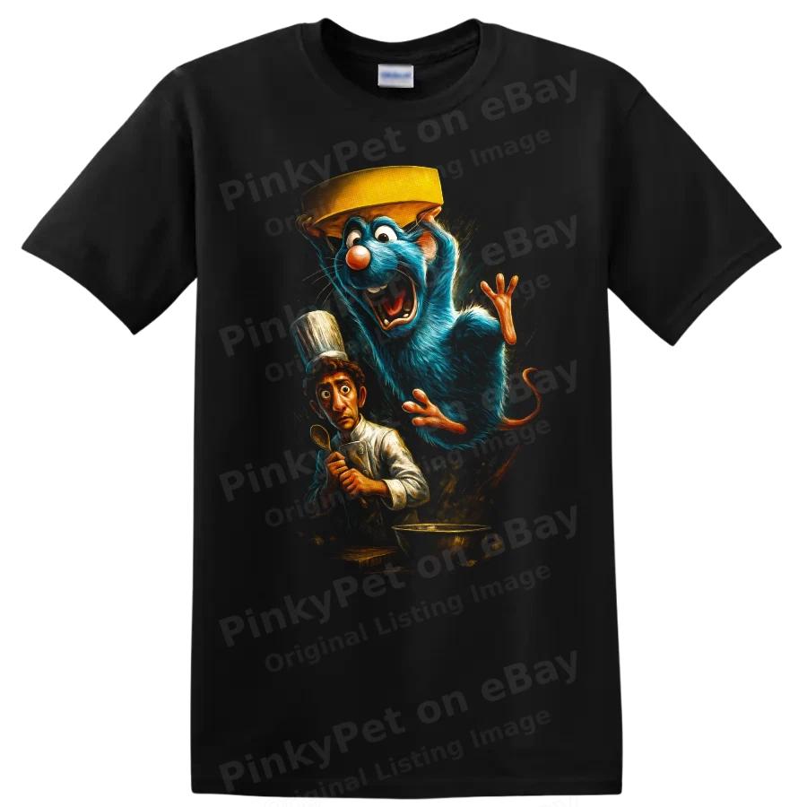 Ratatouille Movie Style Chef Mouse Kitchen T Shirt Cartoon Art Tee