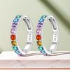 Серьги-кольца Orstarry S925 стерлинговое серебро цвет циркона минималистичный дизайн для женщин ювелирные изделия оригинальные модные подарок