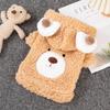 Dog clothes Autumn and winter thermal sweater White bear velvet pet clothes Winter cat clothes Small dog puppies