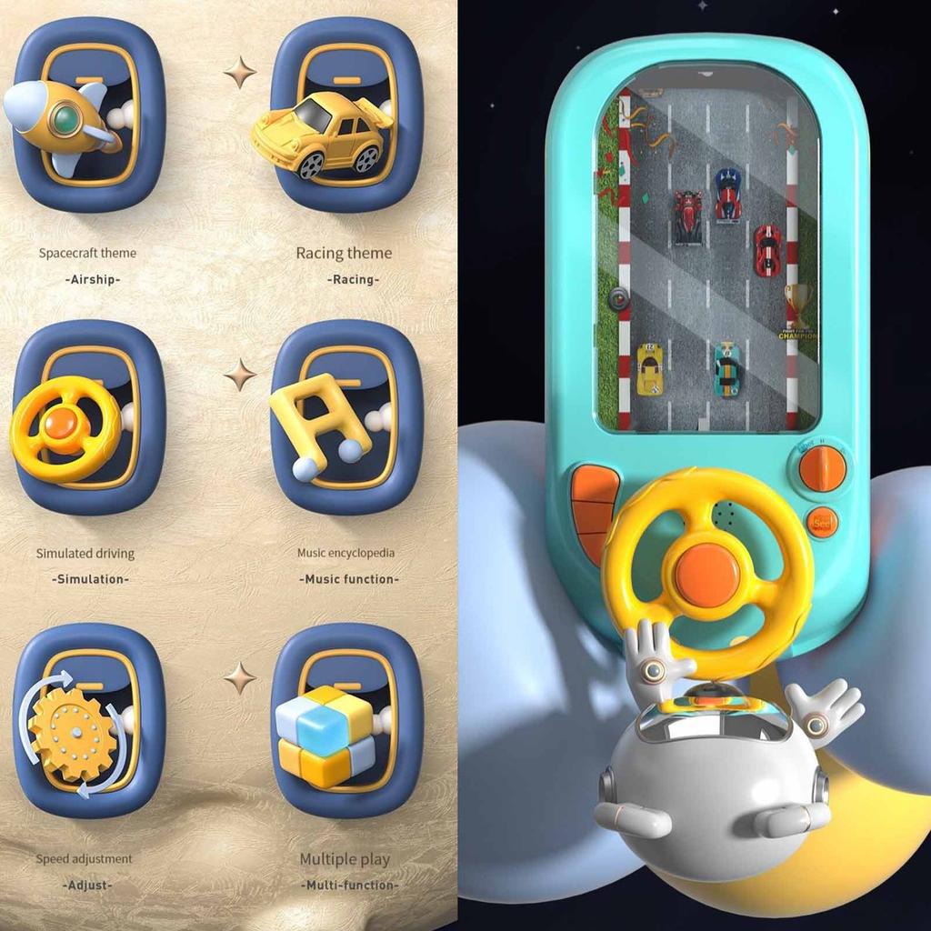 Музыкальные игрушки-рули для мальчиков и девочек старше 3 лет, для малышей, имитация вождения, гоночный автомобиль, интерактивная развивающая игрушка, подарок на день рождения