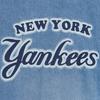 MLB Нью-Йорк Янкис Винтажная однобортная джинсовая куртка с длинным рукавом Унисекс куртки Светло-голубой 3ADKV0151-50BLL