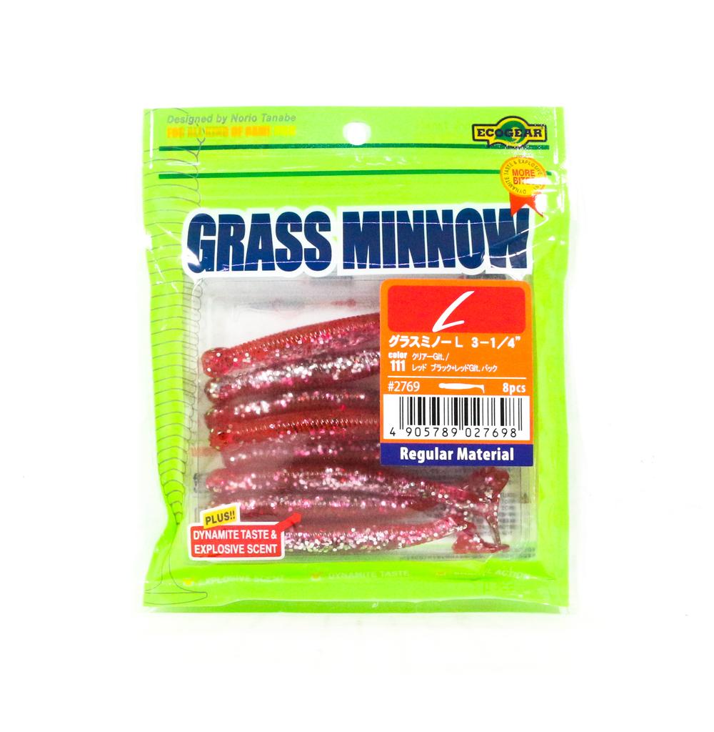 Ecogear Мягкая приманка Grass Minnow L 3-1/4 дюйма 8 штук в упаковке 111 (7698)